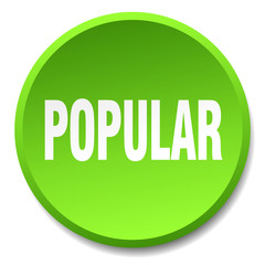 popular green round flat isolated push button