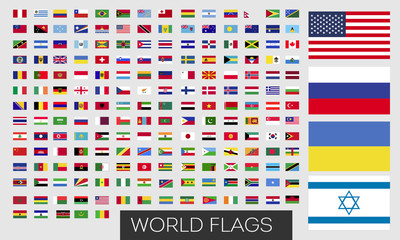 World flags vector graphics 