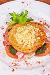 Roast pork  with vegetables 