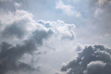Dramatic sky with stormy clouds