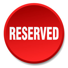 reserved red round flat isolated push button