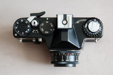 Old black vintage camera