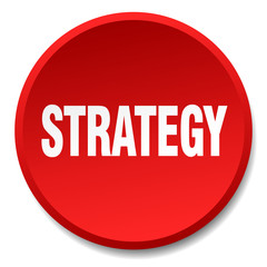 strategy red round flat isolated push button