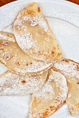 tasty pancakes closeup 