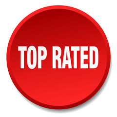 top rated red round flat isolated push button
