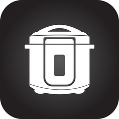 Multi cooker sign simple icon on background