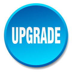 upgrade blue round flat isolated push button