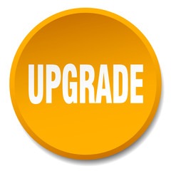 upgrade orange round flat isolated push button