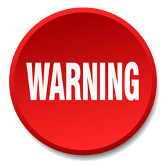 warning red round flat isolated push button
