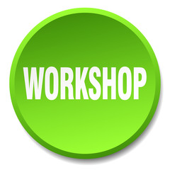 workshop green round flat isolated push button