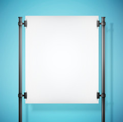 white paper board with empty space