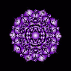 Vector Beautiful Handdrawn Mandala, Patterned Design Element