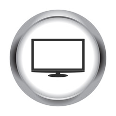 Monitor tv sign simple icon on background
