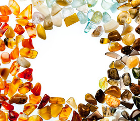 A collection of semi-precious stones