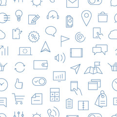 Modern gadgets pictograms seamless background
