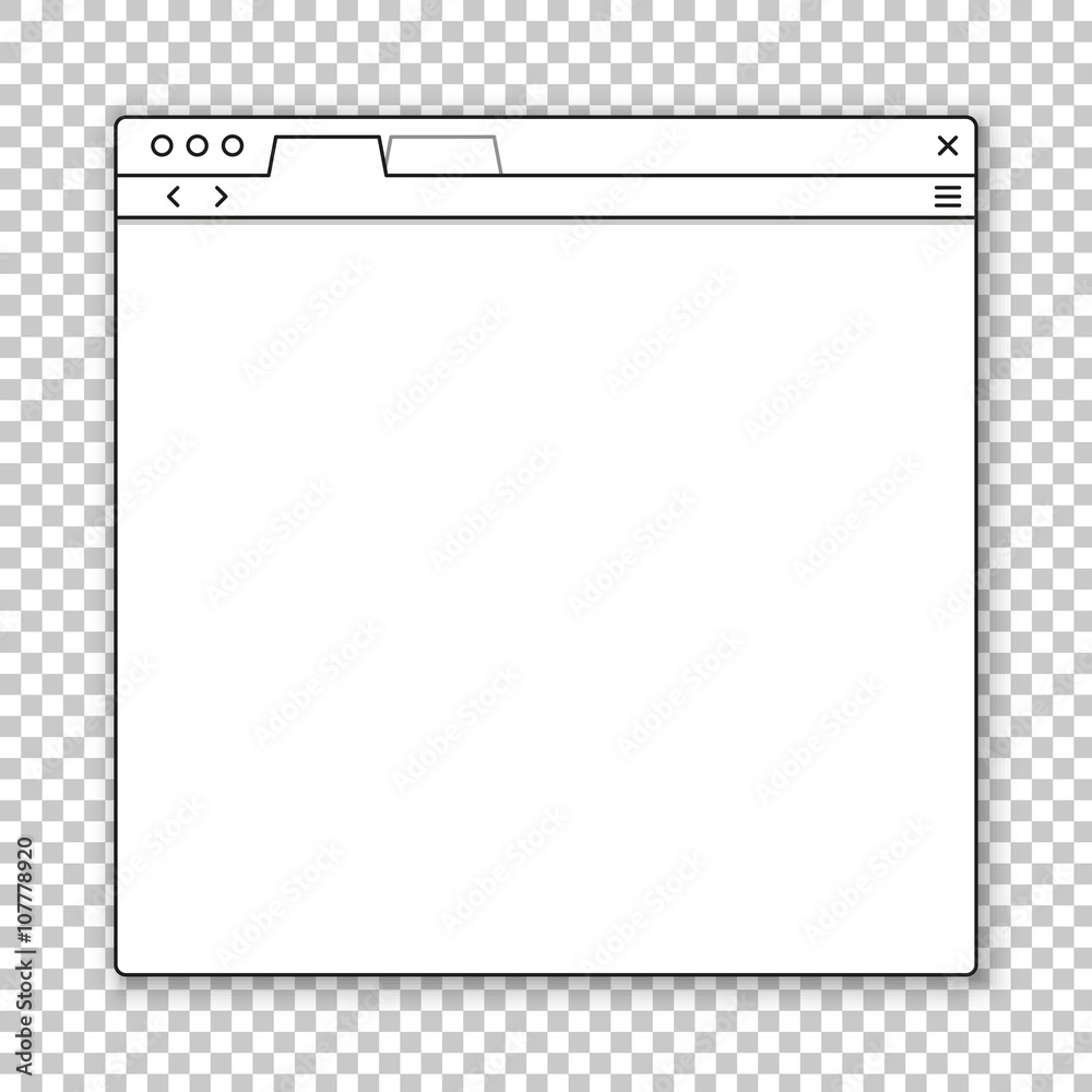 Aufkleber opened browser window template. past your content into it