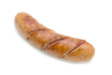 Fried sausage isolate on white background