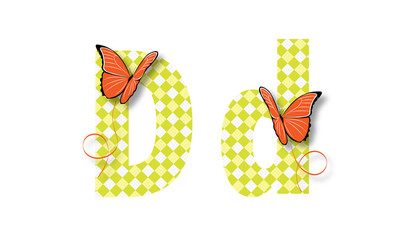 Litera, alfabet, d © felicytka