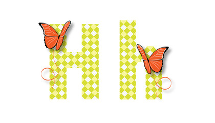 Litera, alfabet, h © felicytka