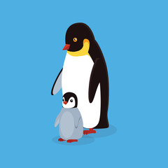 Animal Pinguin Design Flat