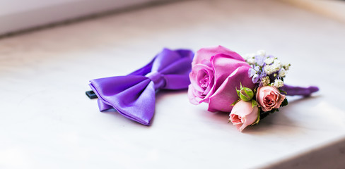 Set of men's stylish fashion clothing and accessories close-up