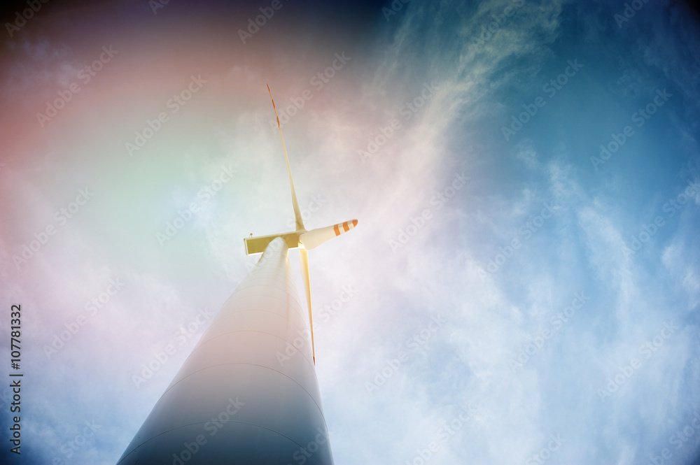 Wall mural wind turbine