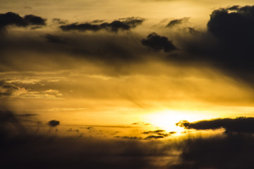Sunrise sunset colorful bright sky and clouds