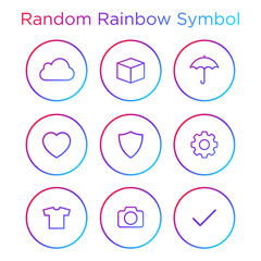 Minimalist Random Rainbow Symbol