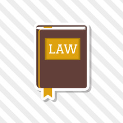 Law and Justice book design, vector illustration