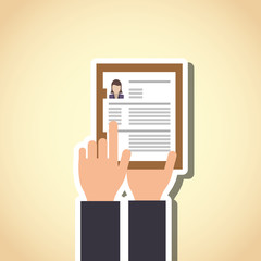 Human resources search design, vector illustration