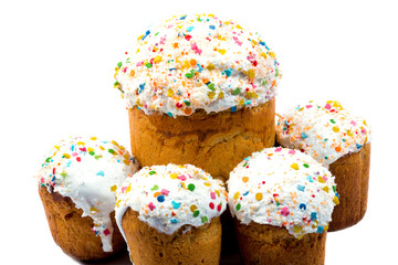Cakes on white