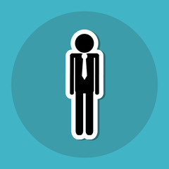 Winner and businessman design, vector illustration