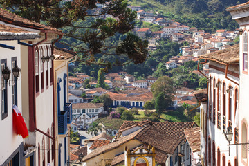 Fototapeta na wymiar streets of the historical town Ouro Preto Brazil