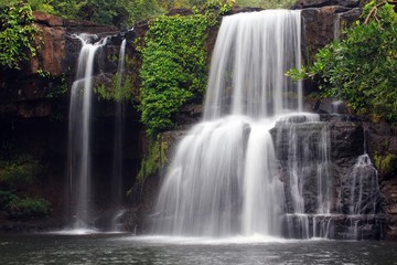 Tropical waterfall scenery