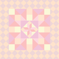 Vector seamless pattern in patchwork style. Abstract background