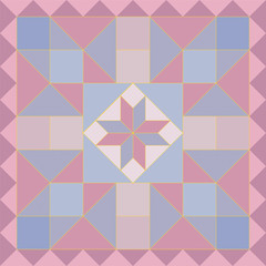 Abstract pattern in patchwork style. Seamless vector.