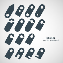 Set of labels and tag for price