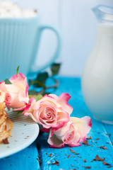 Stack of golden delicious pancakes