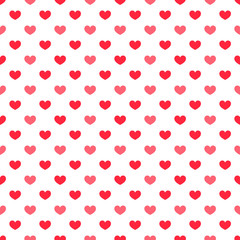 Red hearts seamless pattern