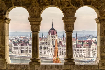 Zelfklevend Fotobehang Uitzicht op Boedapest, Hongarije © Luciano Mortula-LGM