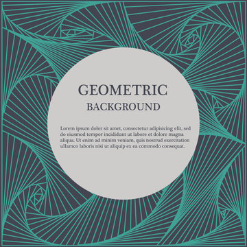 Turquoise geometric background.