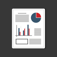 Infographic document design, vector illustration