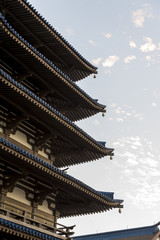 Fototapeta na wymiar Detail of a traditional Japanese pagoda