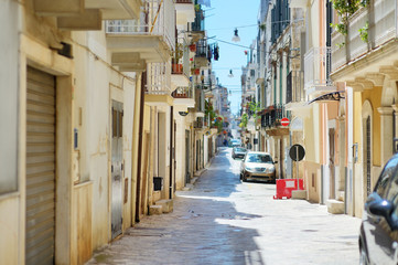 Fototapeta na wymiar Typical medieval narrow street in beautiful town of Conversano