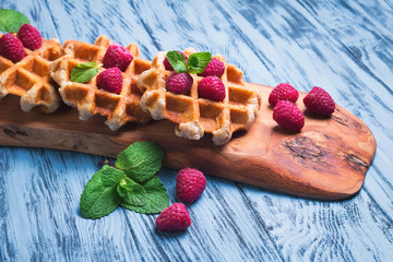 Thick lush Belgian waffles