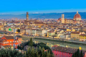 Obraz premium Florence at sunrise, tuscany, Italy.