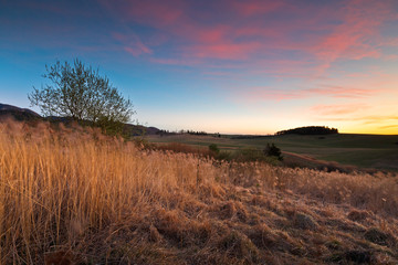 Rural landscape of Turiec region in central Slovakia.