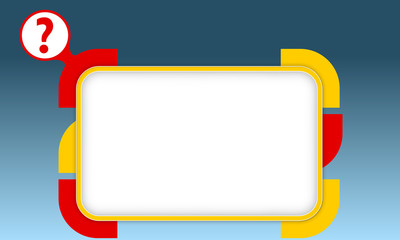 Vector box to fill your text and question mark