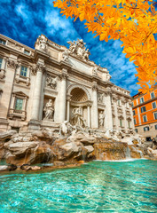 Naklejka premium Rome, Trevi Fountain. Italy.