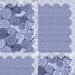 Patchwork seamless pattern ornament swirl background
